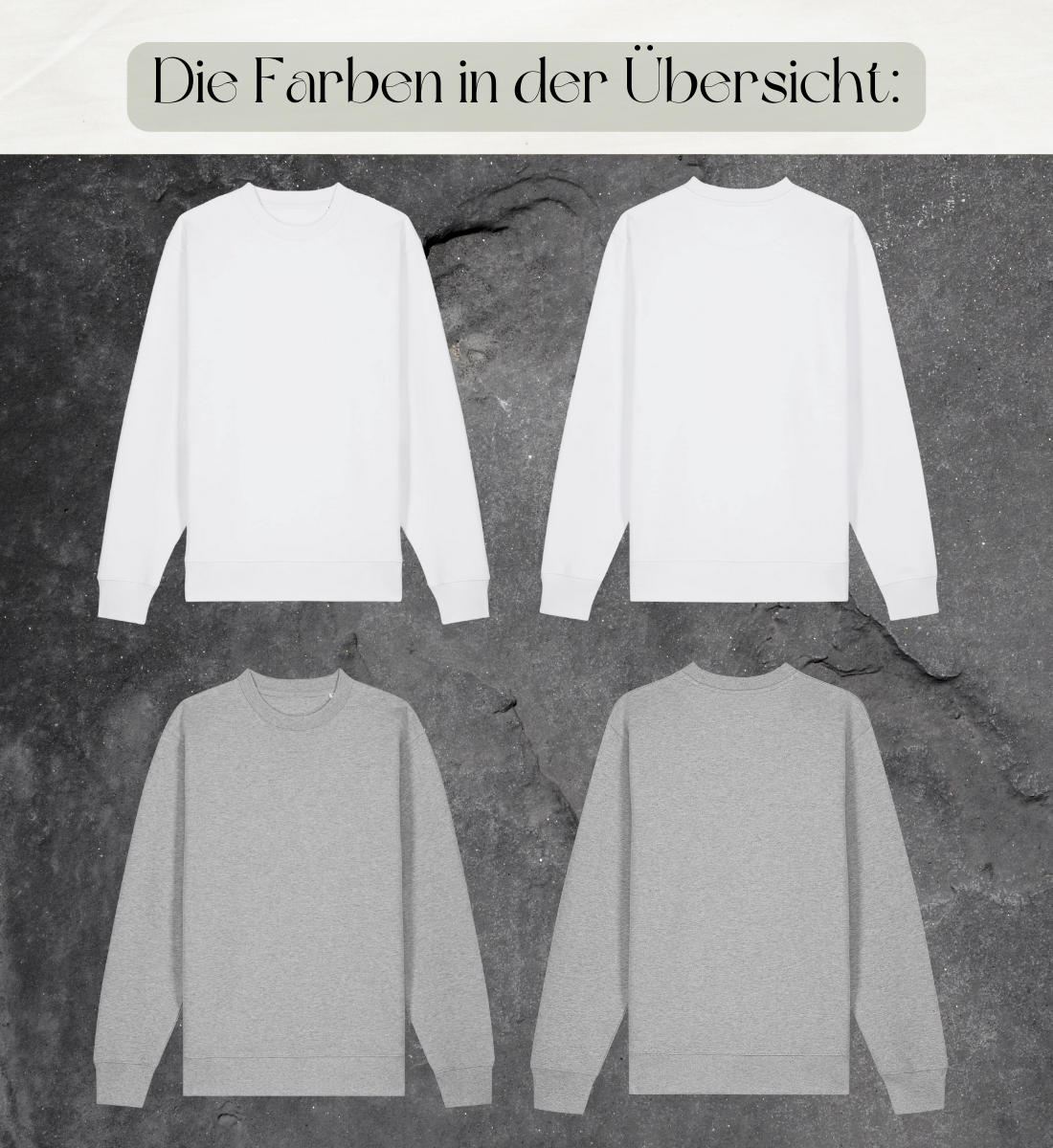 farben l du bist einzigartig l pullover bio-baumwolle l yogawear l ökologische kleidung l umweltfreundlich und ökologisch