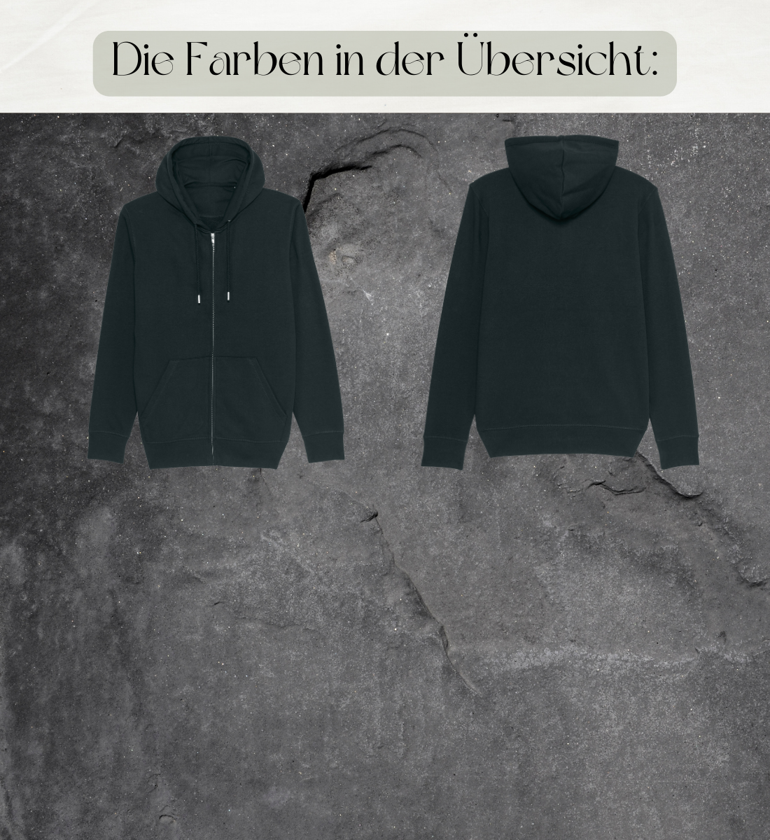 farben l sonne + mond l bio sweatshirtjacke l nachhaltige sweatshirtjacke l yoga fashion l ökologische kleidung l nachhaltig im alltag dank naturtextilien