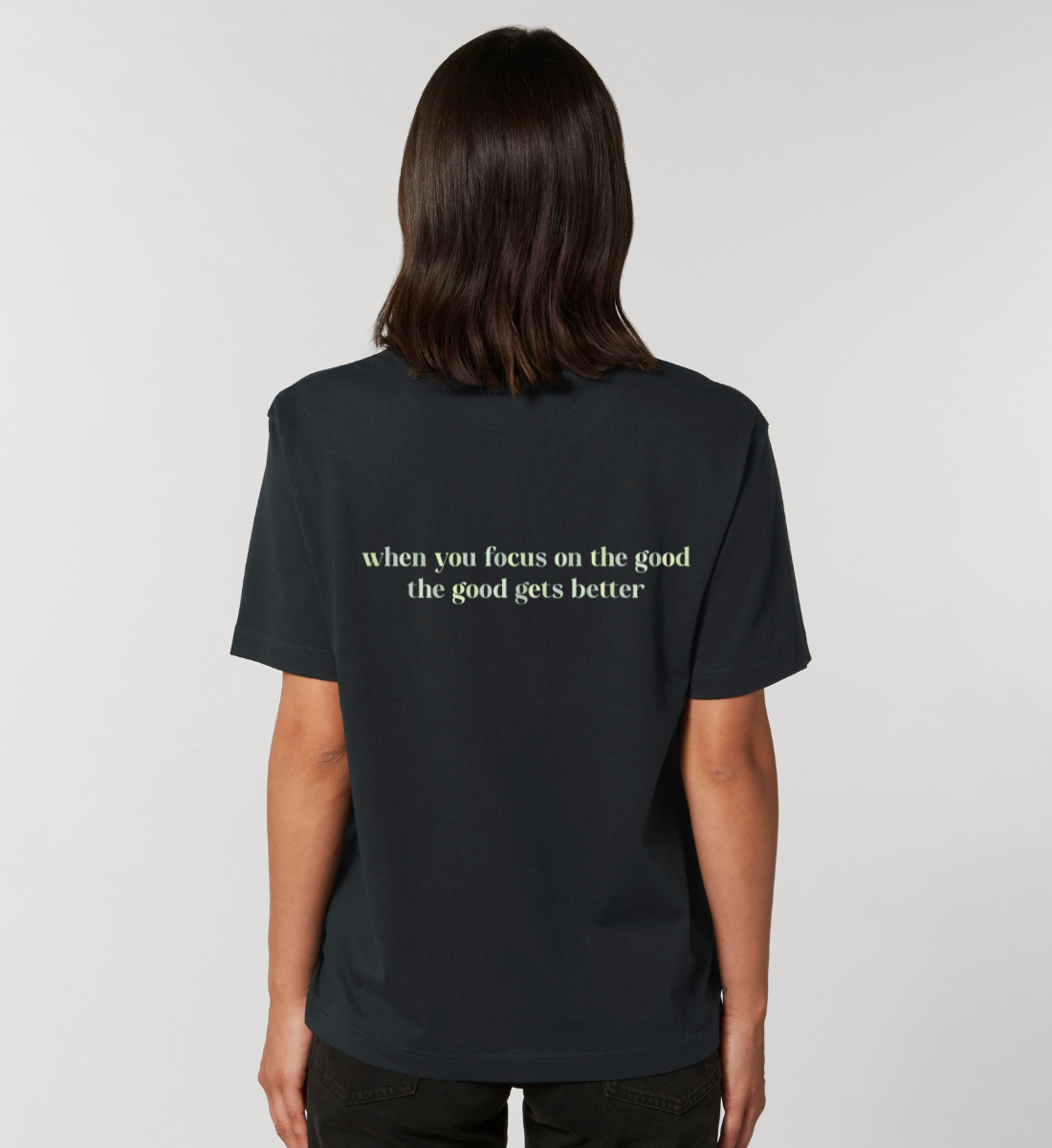 focus on the good l bio t-shirt l nachhaltiges t-shirt l yoga bekleidung l nachhaltig und bewusst leben dank veganer mode