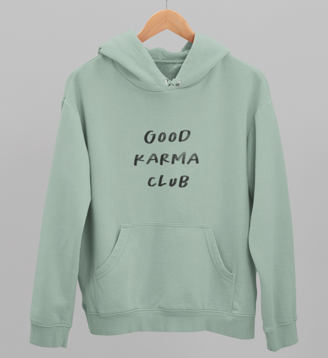 good karma club l pullover bio-baumwolle mintgrün l yoga outfit l umweltfreundliche kleidung l bio-baumwolle aus ökologischen materialien