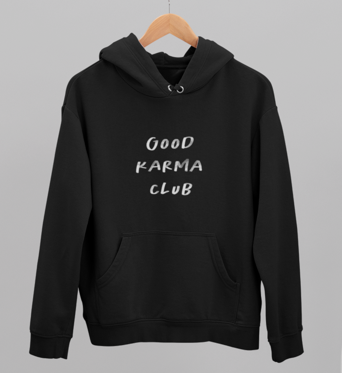 good karma club l pullover bio-baumwolle schwarz l yoga outfit l umweltfreundliche kleidung l bio-baumwolle aus ökologischen materialien