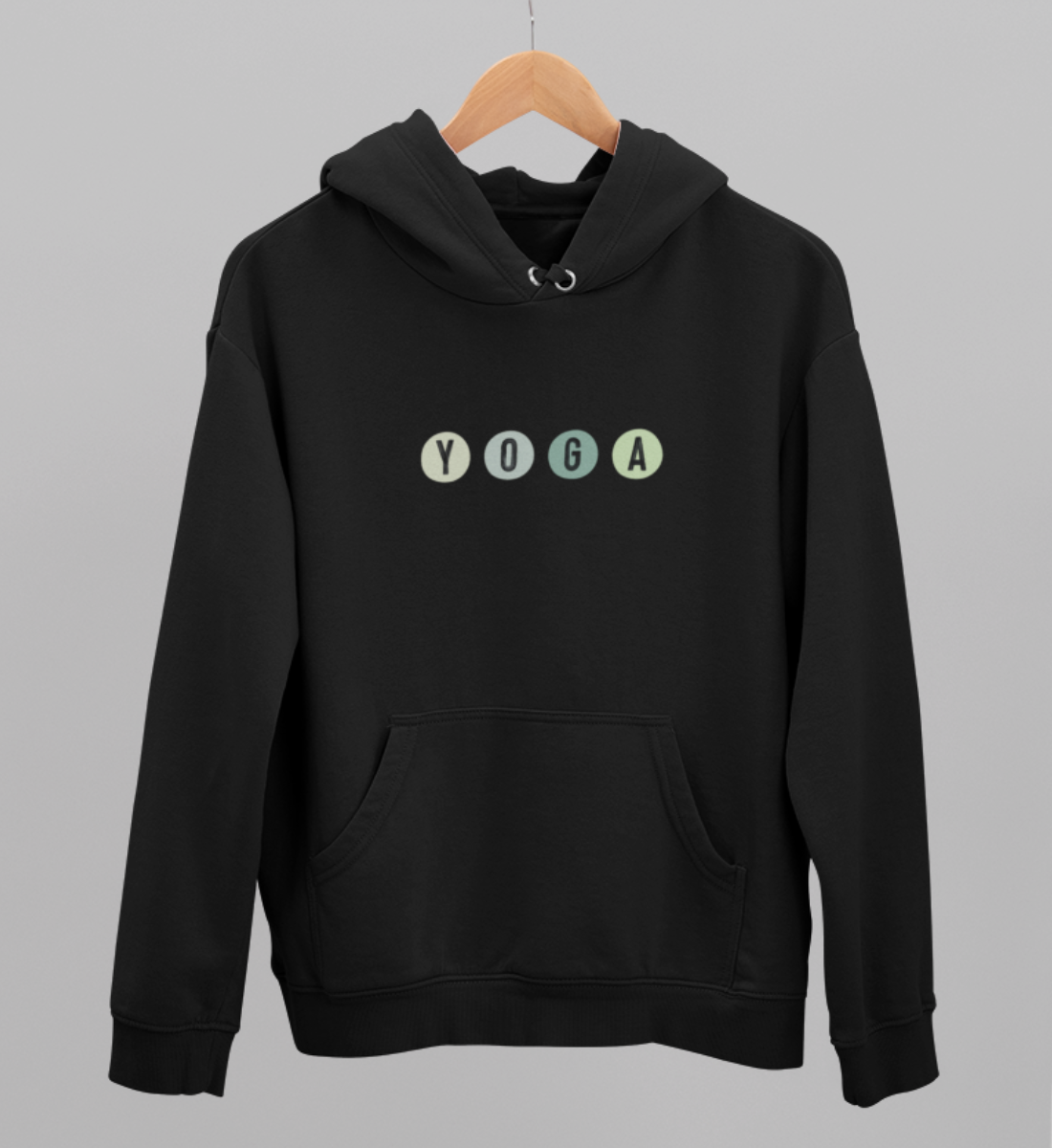 yoga l bio hoodie l yoga bekleidung schwarz l umweltfreundliche kleidung l bewusst leben dank veganer mode