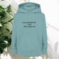 boy with a yoga mat l kinder yoga hoodie l bio pullover türkis l ausgefallene yoga kleidung l nachhaltige yoga mode l fair fashion online shop