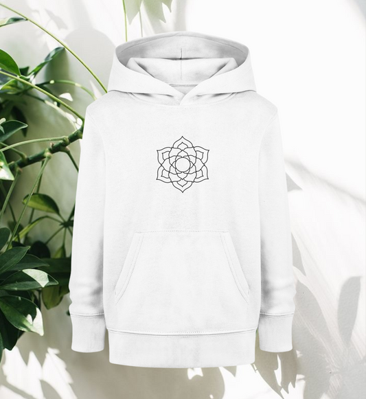 mani l bio hoodie weiß l yoga mode kinder l umweltfreundliche kleidung online shoppen