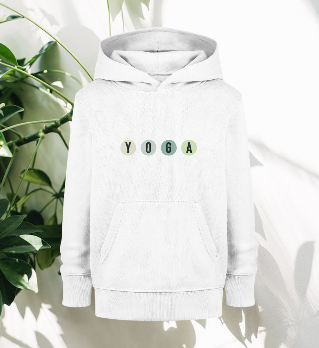 yoga l hoodie bio-baumwolle weiß l kinder hoodie l schöne yoga kleidung l nachhaltig im alltag dank veganer mode