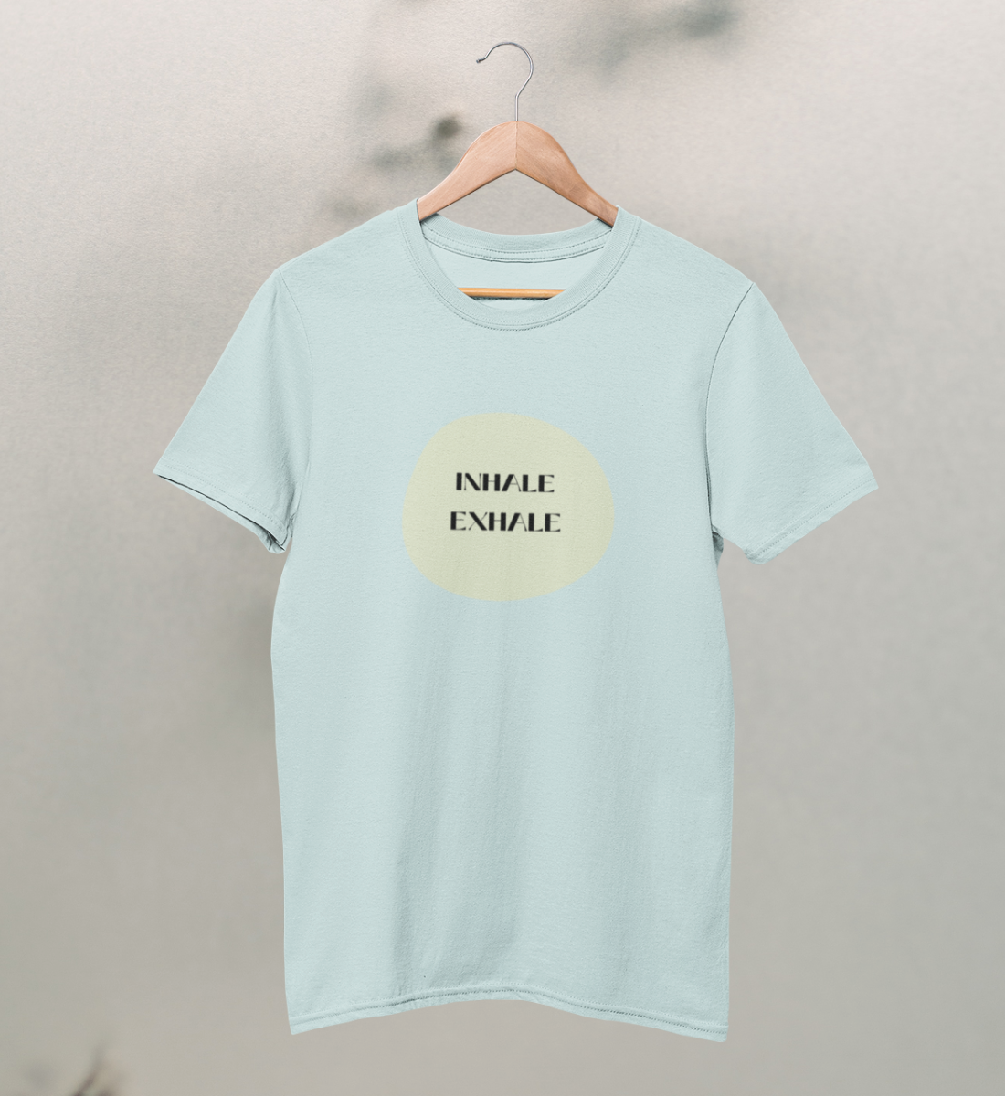 inhale exhale l t-shirt bio-baumwolle kinder hellblau l yoga fashion l bio produkte l nachhaltige produktion dank ökologischen materialien