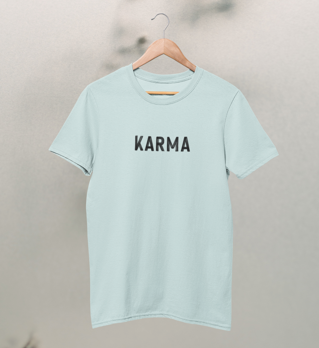 karma l t-shirt kinder bio-baumwolle hellblau l yoga mode kinder l bio yoga kleidung l ökologische mode l ethischer konsum dank natürlichen materialien