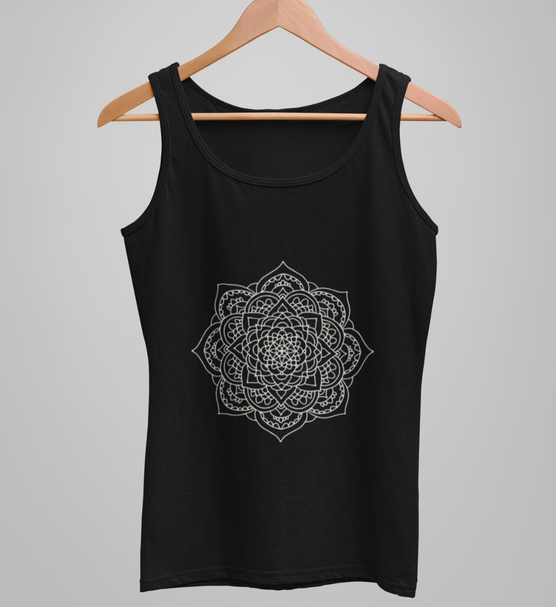 mandala l yoga top schwarz l yoga top damen l yoga bekleidung l nachhaltig im alltag mit einem fair fashion label