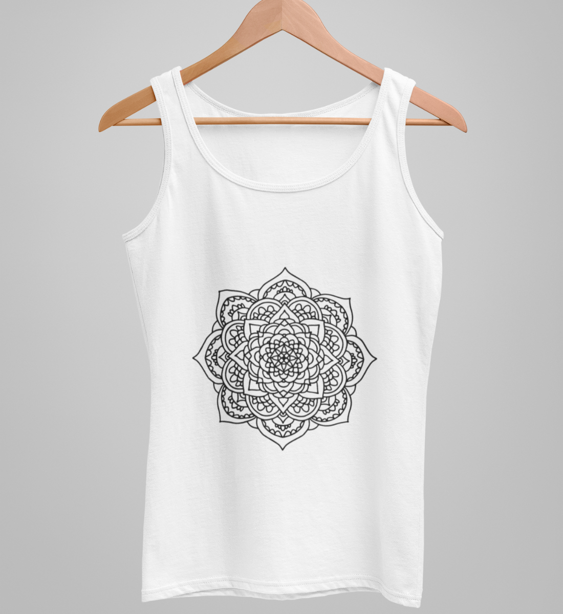 mandala l yoga top weiß l yoga top damen l yoga bekleidung l nachhaltig im alltag mit einem fair fashion label