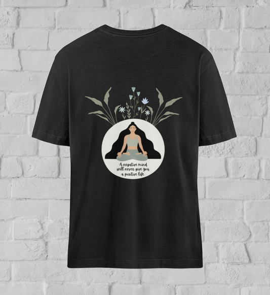 negative mind l nachhaltiges t-shirt schwarz l yoga oberteil l yoga klamotten l nachhaltig im alltag mit veganer mode