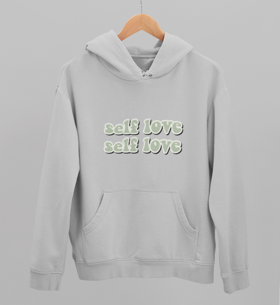 self love l bio pullover grau l hoodie bio-baumwolle l yoga fashion l nachhaltige mode aus unserem online shop l ökologisch