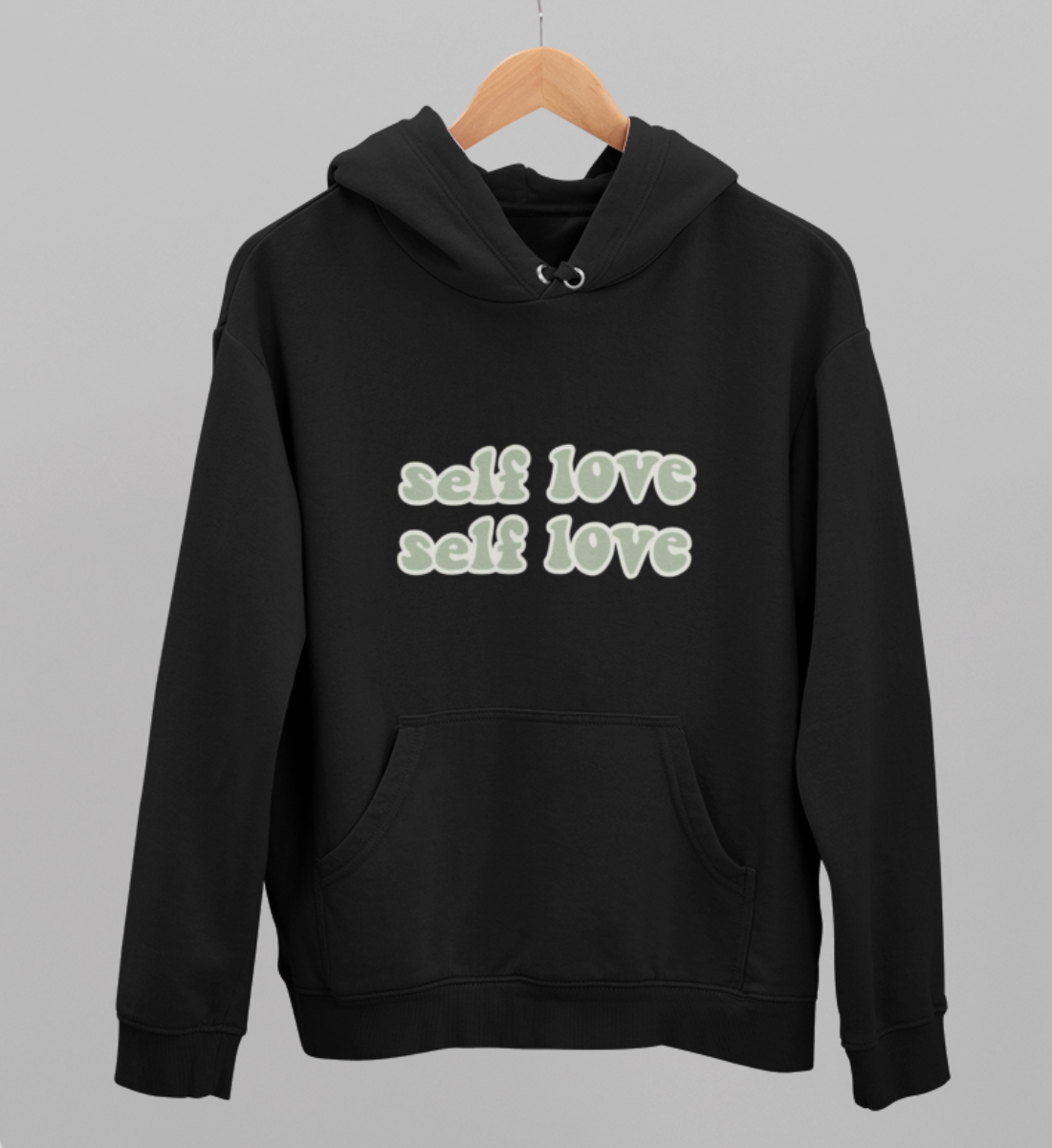 self love l bio pullover schwarz l hoodie bio-baumwolle l yoga fashion l nachhaltige mode aus unserem online shop l ökologisch