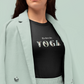it's time for yoga l nachhaltiges t-shirt schwarz l yoga kleidung bio-baumwolle l nachhaltig einkaufen dank veganer mode