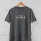 it's time for yoga l nachhaltiges t-shirt anthrazit l yoga kleidung bio-baumwolle l nachhaltig einkaufen dank veganer mode