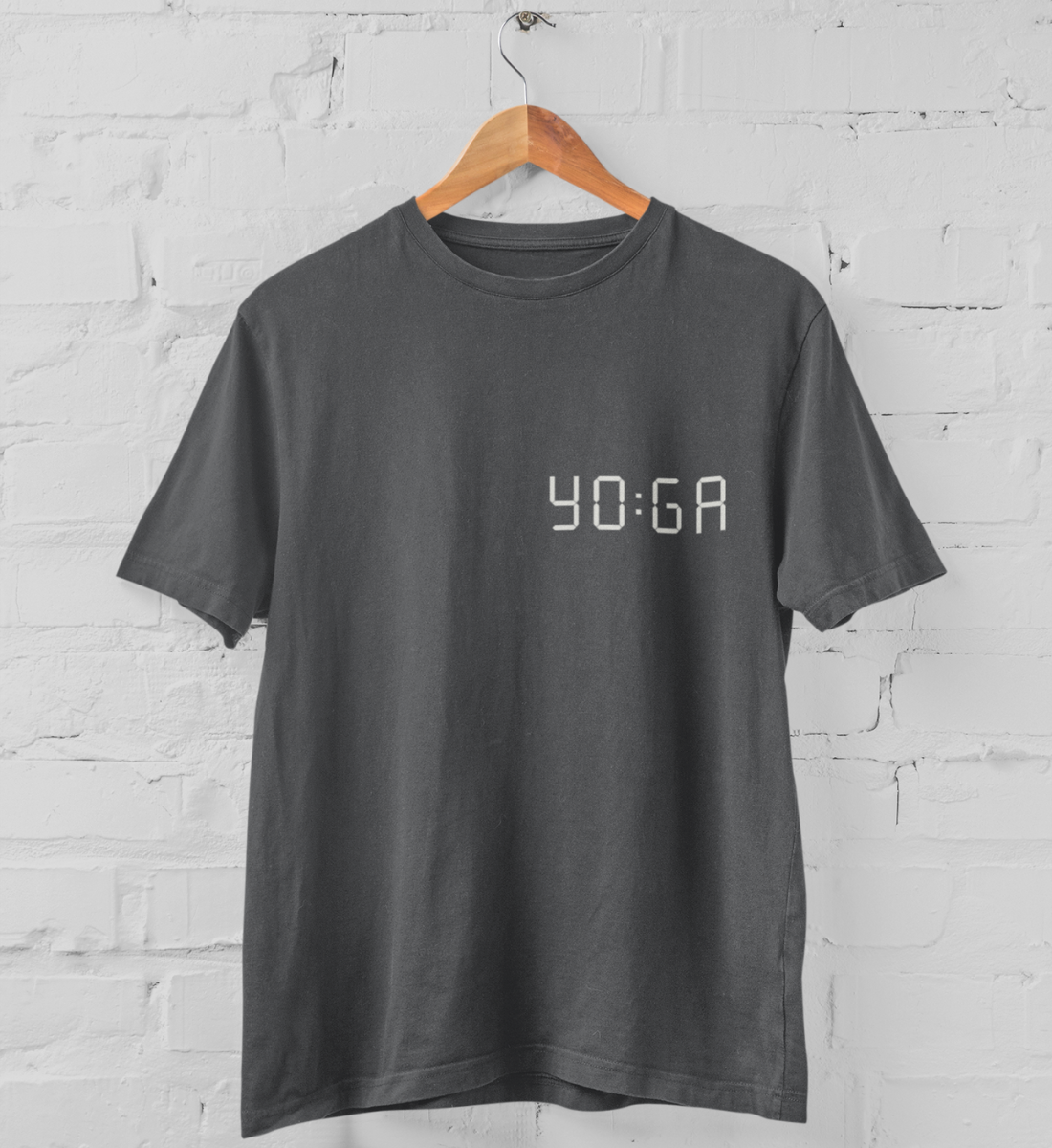 zeit für yoga l yoga t-shirt anthrazit l yoga oberteil l schöne yoga kleidung l nachhaltig und umweltfreundliche produkte online shoppen