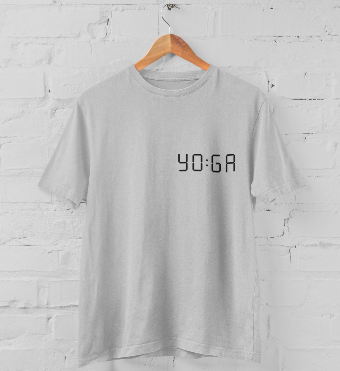 zeit für yoga l yoga t-shirt hellgrau l yoga oberteil l schöne yoga kleidung l nachhaltig und umweltfreundliche produkte online shoppen