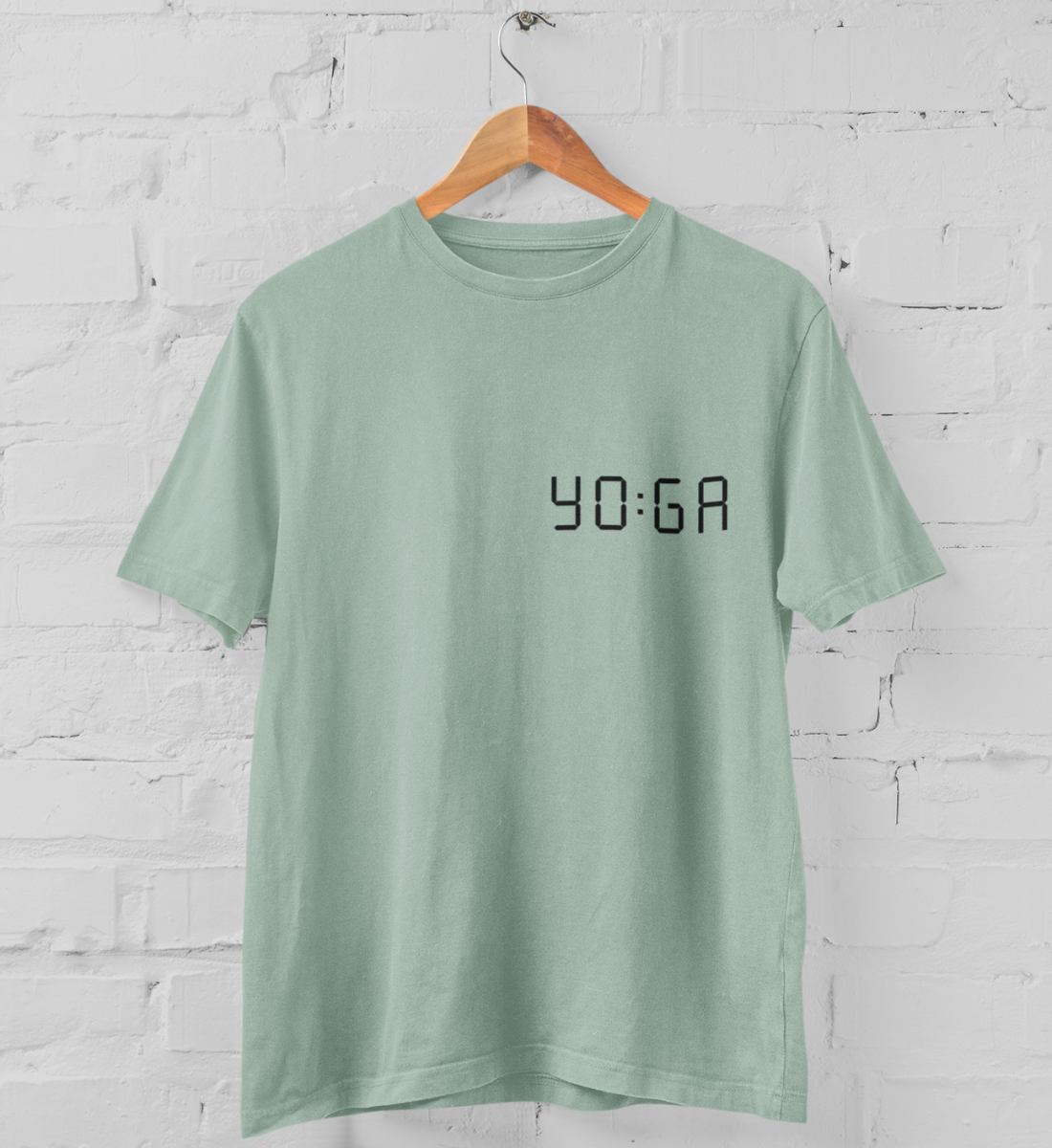 zeit für yoga l yoga t-shirt mintgrün l yoga oberteil l schöne yoga kleidung l nachhaltig und umweltfreundliche produkte online shoppen
