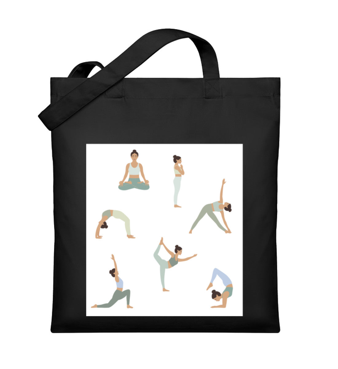 asanas l bio jutebeutel schwarz l yoga tasche l yoga zubehör l online nachhaltig einkaufen