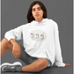 allow yourself to grow l yoga pullover weiß l hoddie bio-baumwolle l ausgefallene yoga Kleidung l  besonders umweltfreundliche Kleidung