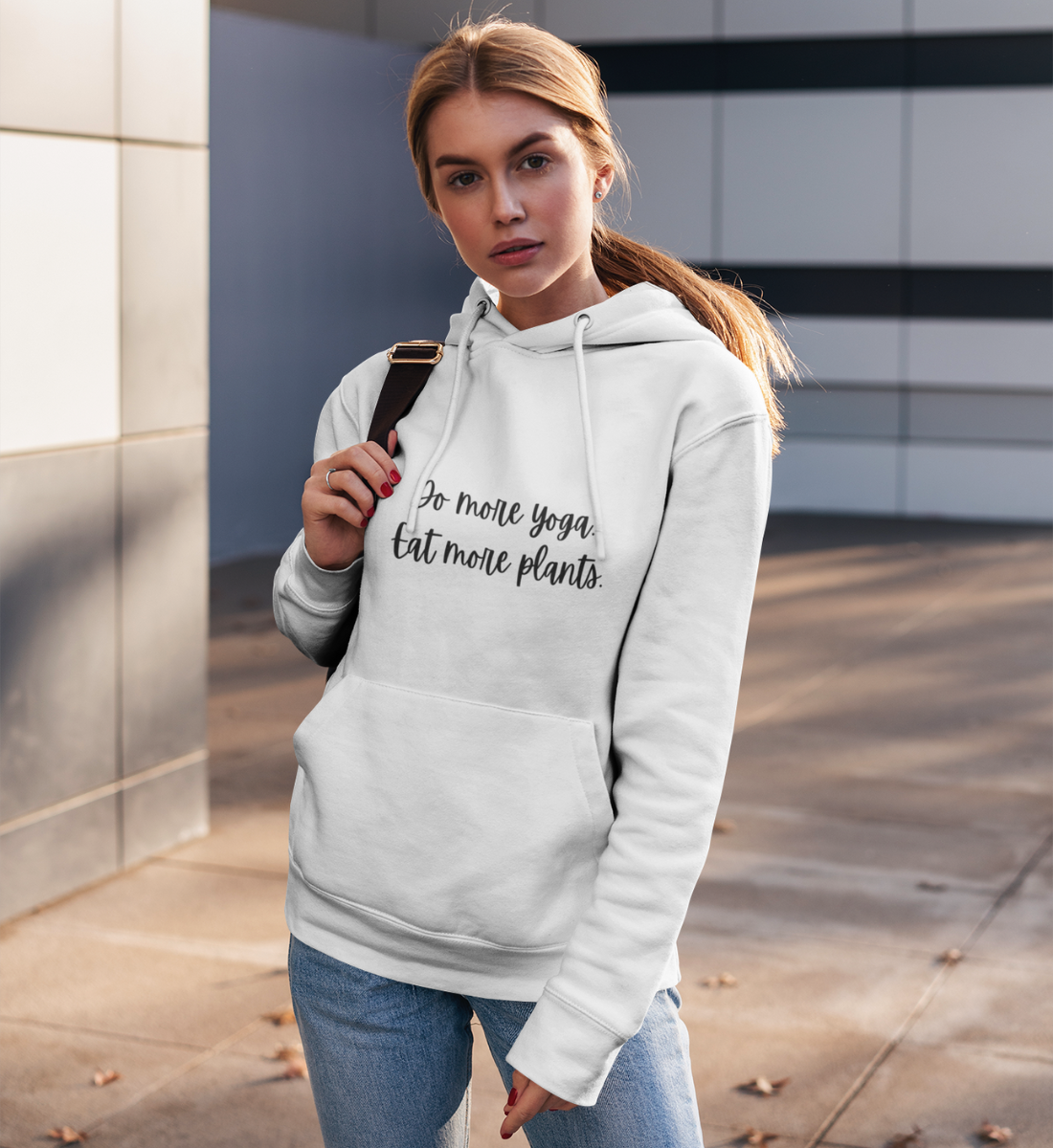 do more yoga l yoga pullover weiß l bio hoodie l schöne yoga kleidung l ökologisch und nachhaltig im alltag