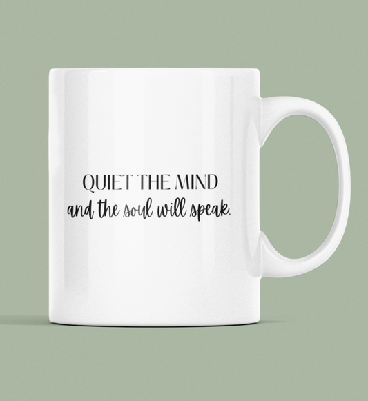 quiet the mind l yoga tasse l tasse l geschenke für yogis l nachhaltige und ökologische geschenke online einkaufen