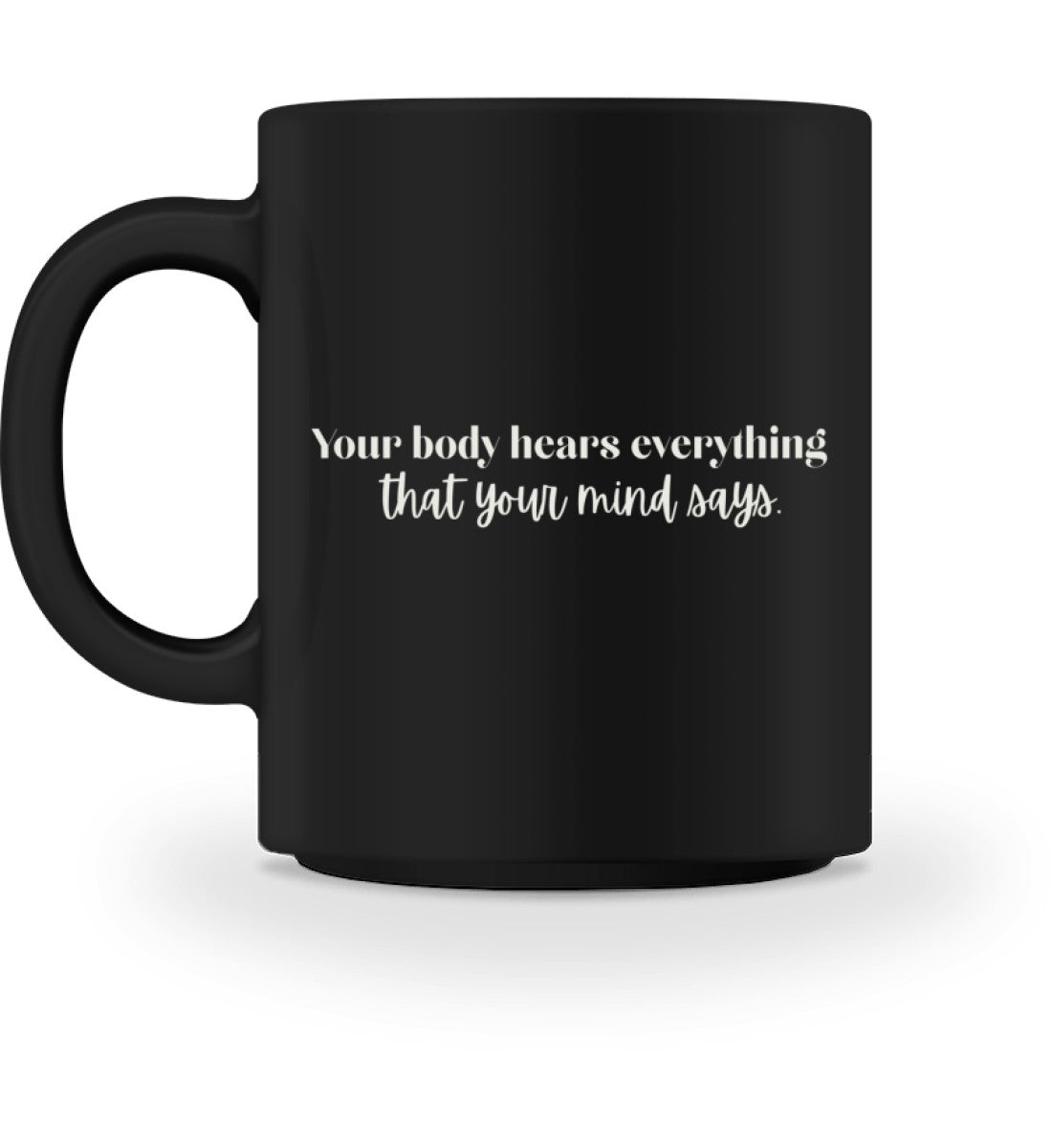 body mind l tasse schwarz l yoga tasse l ökologische geschenke l yoga geschenkideen nachhaltig einkaufen